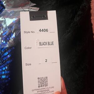 Black and Blue Sequin Dress